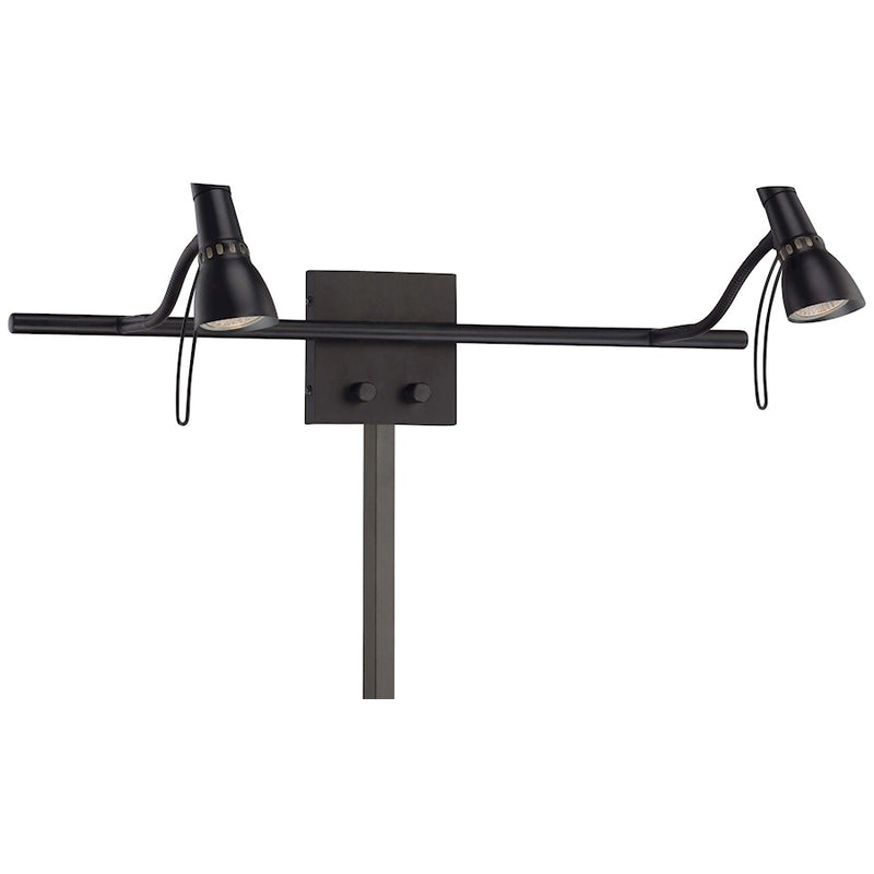 George Kovacs Second Marriage 2-Light Wall Sconce | Contemporary Dark Restoration Bronze | Hallway & Bedroom Accent Light | Model P4440-37B
