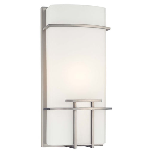 George Kovacs 1-Light Wall Sconce | Contemporary Brushed Nickel | Hallway & Bedroom Accent Light | 6 x 4 x 14 in | Model P465-084