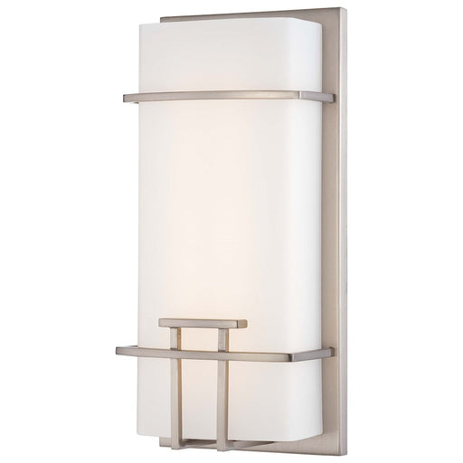 George Kovacs 12in 1-Light Wall Sconce | Modern Brushed Nickel Metal | Living Room & Hallway Accent | W 6 x D 4 x H 12 in | Model P465-084-L
