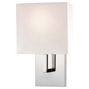 George Kovacs 1-Light Wall Sconce | Contemporary Chrome and White Glass | Hallway & Living Room Accent | 7 x 4 x 11 in | Model P470-077