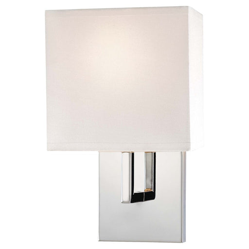 George Kovacs 1-Light Wall Sconce | Contemporary Chrome and White Glass | Hallway & Living Room Accent | 7 x 4 x 11 in | Model P470-077