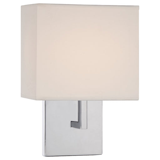George Kovacs 8in 1-Light LED Wall Sconce | Contemporary Chrome and White | Living Room & Bedroom Accent | 8 x 4 x 11 in | Model P470-077-L
