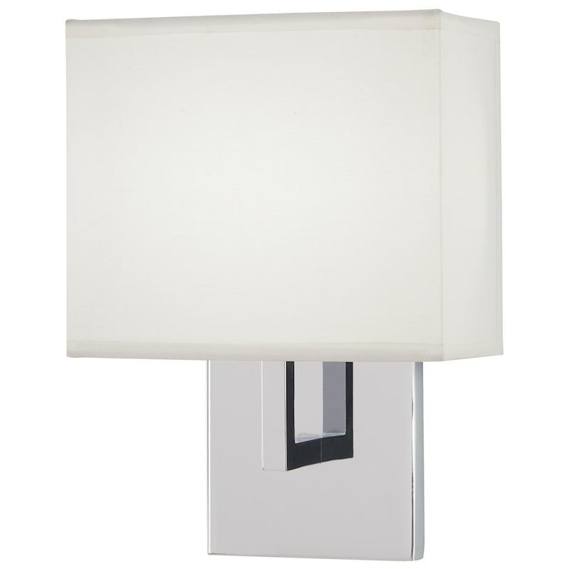 George Kovacs 8in 1-Light LED Wall Sconce | Contemporary Chrome and White | Living Room & Bedroom Accent | 8 x 4 x 11 in | Model P470-077-L