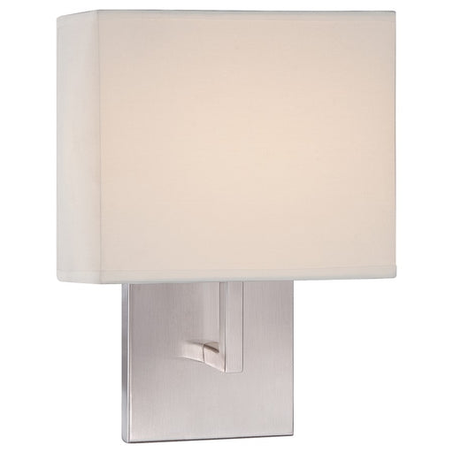 George Kovacs LED Wall Sconce | Brushed Nickel Contemporary | Hallway & Living Room Accent | 8 x 4 x 11 in | Model P470-084-L