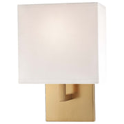 George Kovacs 1-Light Wall Sconce | Honey Gold and White Glass | Hallway & Bedroom Accent Light | 7 x 4 x 11 in | Model P470-248