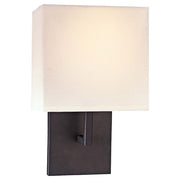George Kovacs 1-Light Wall Sconce | Bronze and White Glass | Hallway & Bedroom Accent Light | 7 x 4 x 11 in | Model P470-617