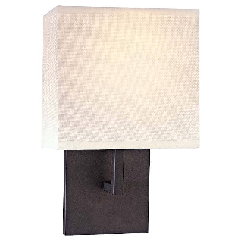 George Kovacs 1-Light Wall Sconce | Bronze and White Glass | Hallway & Bedroom Accent Light | 7 x 4 x 11 in | Model P470-617