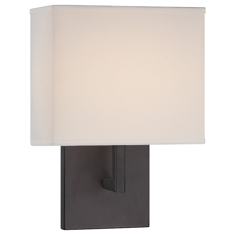 George Kovacs 8in LED Wall Sconce | Contemporary Bronze | Hallway & Bedroom Accent | W 8 x D 4 x H 11 in | Model P470-617-L
