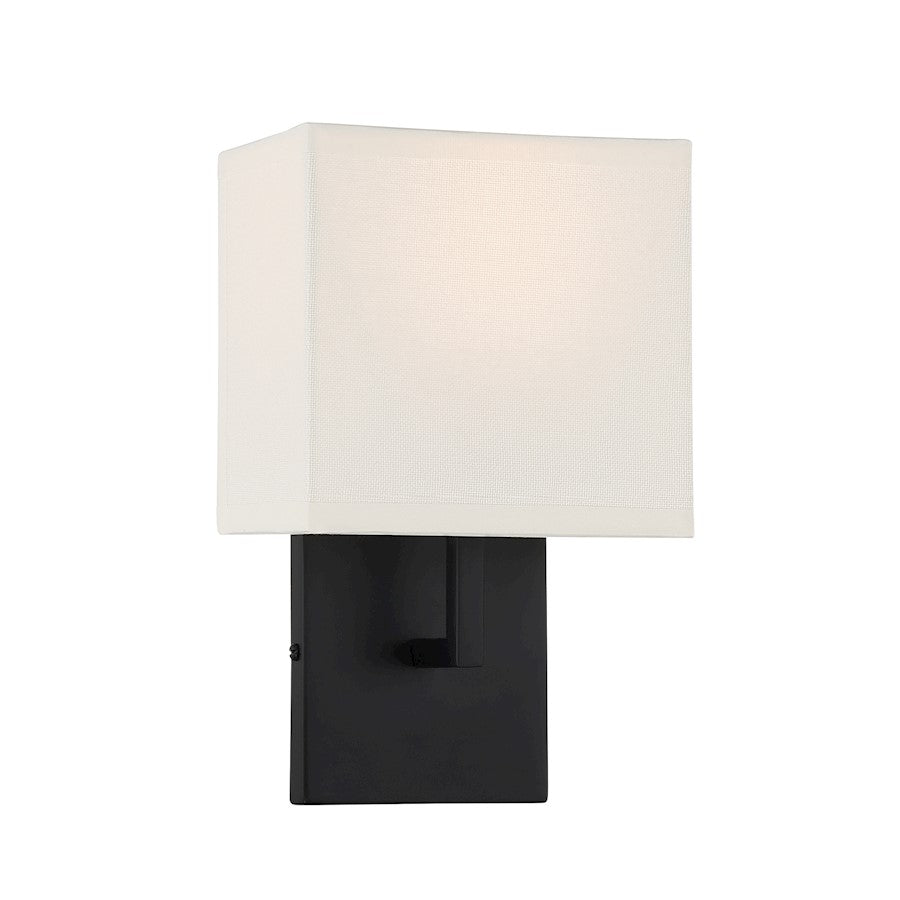 Minka George Kovacs Sconces 1 Light Wall Sconce, Coal/Fabric - P470-66A