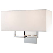 George Kovacs 2-Light Bathroom Vanity Light | Transitional Chrome and Off White | Bathroom Vanity | 16 x 7 x 11 in | Model P472-077