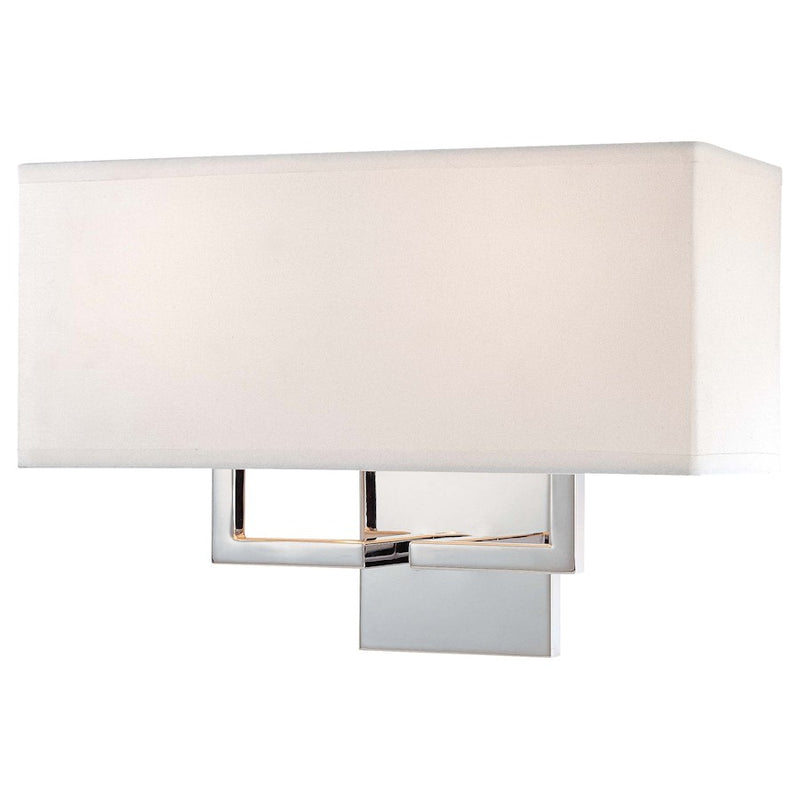 George Kovacs 2-Light Bathroom Vanity Light | Transitional Chrome and Off White | Bathroom Vanity | 16 x 7 x 11 in | Model P472-077