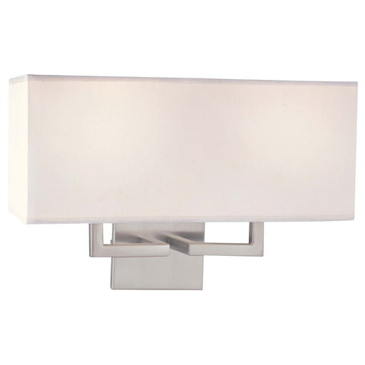 George Kovacs 2-Light Bathroom Vanity Light | Brushed Nickel Transitional Wall Sconce | Bathroom Vanity | 16 x 7 x 11 in | Model P472-084