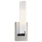 George Kovacs Tube 2-Light Bathroom Vanity Light | Chrome and Etched Opal Glass | Bathroom Vanity | 5 x 4 x 13 in | Model P5040-077