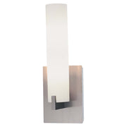 George Kovacs Tube 2-Light Wall Sconce | Contemporary Brushed Nickel and Etched Opal Glass | Bathroom Vanity Light | Model P5040-084