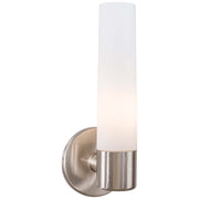 George Kovacs Saber 1-Light Wall Sconce | Contemporary Brushed Nickel | Hallway & Bedroom Accent | 5 x 5 x 12.5 in | Model P5041-084