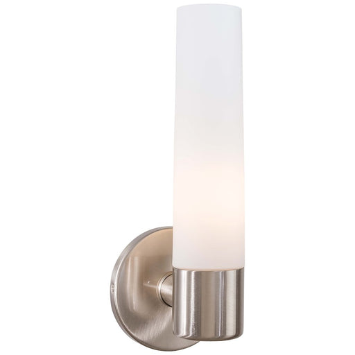 George Kovacs Saber 1-Light Wall Sconce | Contemporary Brushed Nickel | Hallway & Bedroom Accent | 5 x 5 x 12.5 in | Model P5041-084