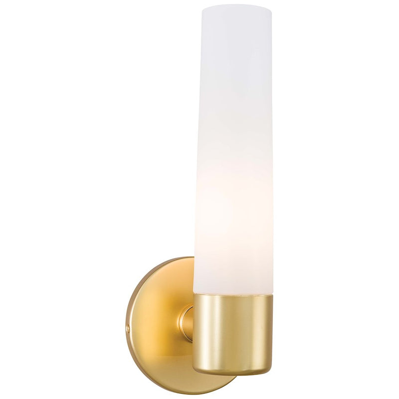 George Kovacs Saber 1-Light Wall Sconce | Contemporary Honey Gold Finish | Hallway & Living Room Accent | 5 x 5 x 12 in | Model P5041-248