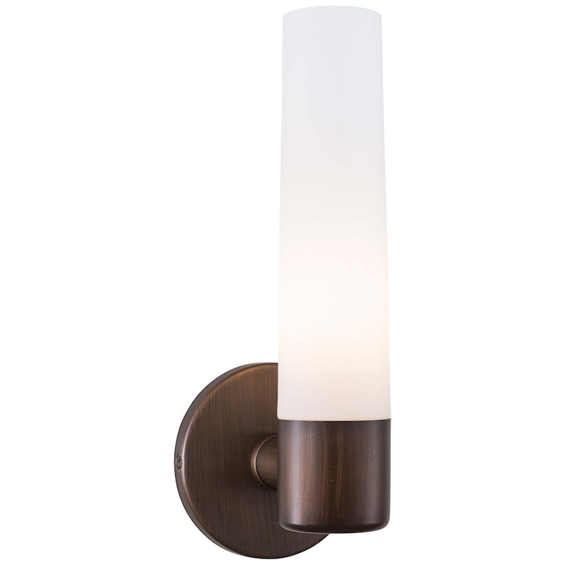 George Kovacs Saber 5in 1-Light Wall Sconce | Contemporary Painted Copper Bronze | Hallway & Living Room Accent | 5 x 5 x 12 in | Model P5041-647B