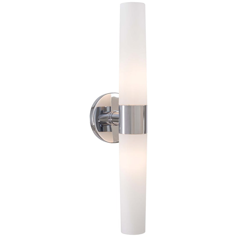 George Kovacs Saber 2-Light Bathroom Vanity Light | Contemporary Chrome Finish | Bathroom Vanity Lighting | 20 x 5 x 5 in | Model P5042-077