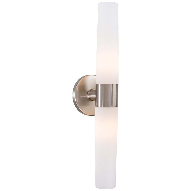 George Kovacs Saber 2-Light Bath Vanity Light | Brushed Nickel | Bathroom Vanity Lighting | 20 x 5 x 5 in | Model P5042-084