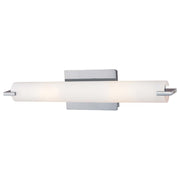George Kovacs Tube 20in 2-Light LED Bathroom Vanity Light | Contemporary Chrome and Etched Opal | Bathroom Vanity | 20 x 4 x 5 in | Model P5044-077-PL