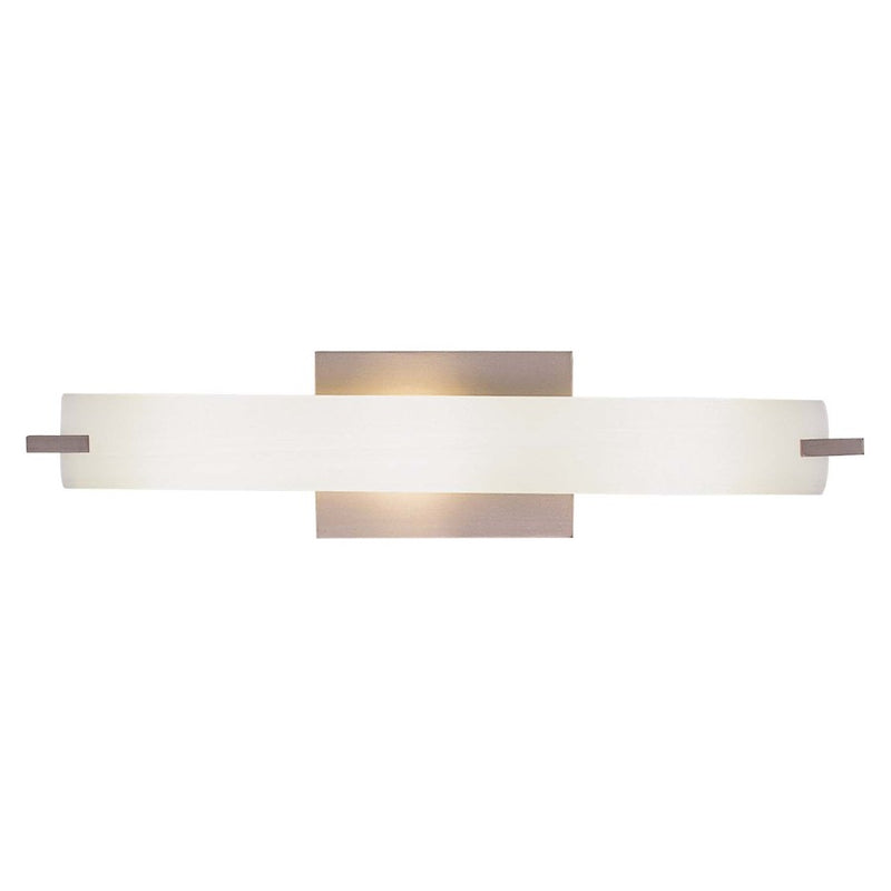 George Kovacs Tube 20in 3-Light Bathroom Vanity Light | Brushed Nickel Etched Opal Glass | Bathroom Vanity | 20 x 4 x 5 in | Model P5044-084