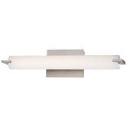 George Kovacs Tube 20in 1-Light LED Bathroom Vanity Light | Contemporary Brushed Nickel and Etched Opal Glass | Bathroom Vanity | Model P5044-084-L