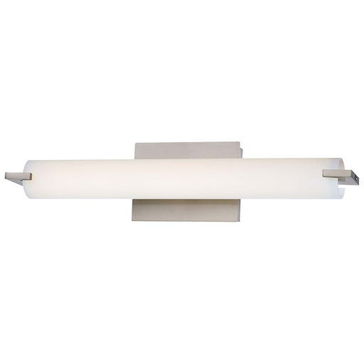 George Kovacs Tube 20in 1-Light LED Bathroom Vanity Light | Contemporary Brushed Nickel and Etched Opal Glass | Bathroom Vanity | Model P5044-084-L