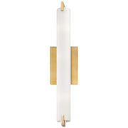 George Kovacs Tube 20in 3-Light Bathroom Vanity Light | Contemporary Honey Gold and Etched Opal Glass | Bathroom Vanity & Powder | Model P5044-248