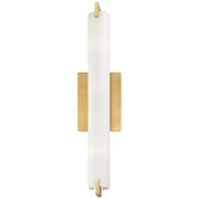 George Kovacs Tube LED 20.5in 1-Light Bathroom Vanity Light | Modern Honey Gold and Etched Opal Glass | Bathroom Vanity & Hallway | Model P5044-248-L