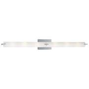 George Kovacs Tube 6-Light Bathroom Vanity Light | Contemporary Chrome and Etched Opal Glass | Bathroom Vanity & Hallway | Model P5046-077