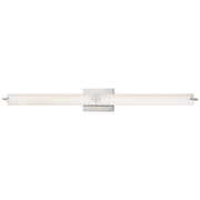 George Kovacs Tube 40in 2-Light LED Bath Vanity Light | Contemporary Chrome and Etched Opal Glass | Bathroom Vanity Lighting | Model P5046-077-L