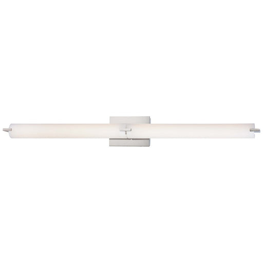 George Kovacs Tube 40in 2-Light LED Bath Vanity Light | Contemporary Chrome and Etched Opal Glass | Bathroom Vanity Lighting | Model P5046-077-L