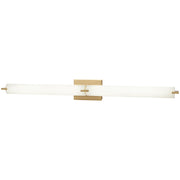 George Kovacs Tube 40in LED Bathroom Vanity Light | Contemporary Honey Gold and Etched Opal | Bathroom Vanity & Hallway | Model P5046-248-L