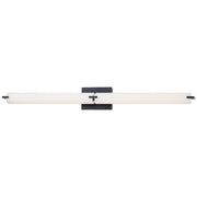 George Kovacs Tube 40in 2-Light LED Bath Vanity Light | Contemporary Dark Restoration Bronze and Etched Opal Glass | Bathroom | Model P5046-37B-L