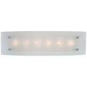 George Kovacs Pillow 24in 6-Light Bath Vanity | Contemporary Chrome and White Glass | Bathroom Vanity | 24 x 6 x 6 in | Model P5070-077