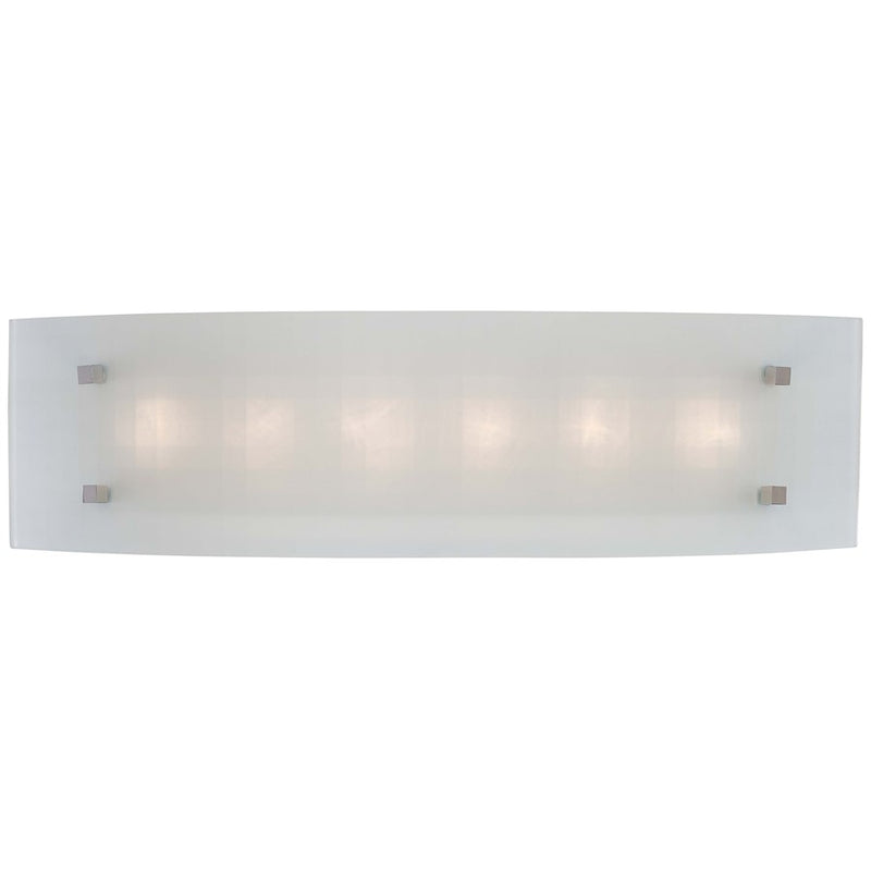 George Kovacs Pillow 24in 6-Light Bath Vanity | Contemporary Chrome and White Glass | Bathroom Vanity | 24 x 6 x 6 in | Model P5070-077