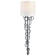 George Kovacs 1-Light 30in Wall Sconce | Contemporary Black Finish | Hallway & Living Room Accent Light | 8 x 5 x 30 in | Model P5130-066