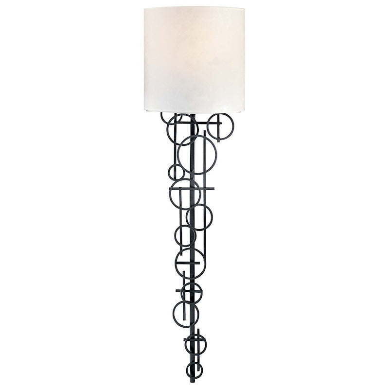 George Kovacs 1-Light 30in Wall Sconce | Contemporary Black Finish | Hallway & Living Room Accent Light | 8 x 5 x 30 in | Model P5130-066