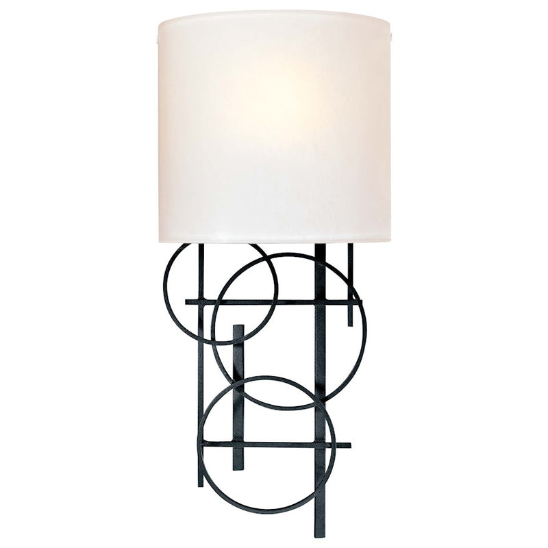 George Kovacs 1-Light Wall Sconce | Contemporary Black Finish | Hallway & Living Room Accent | 8 x 4 x 18 in | Model P5131-066