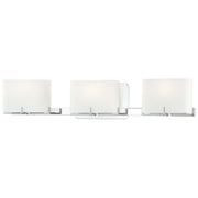 George Kovacs Curvy Corner 24in 3-Light Bathroom Vanity Light | Contemporary Chrome and Etched Opal Glass | Bathroom Vanity | Model P5153-077