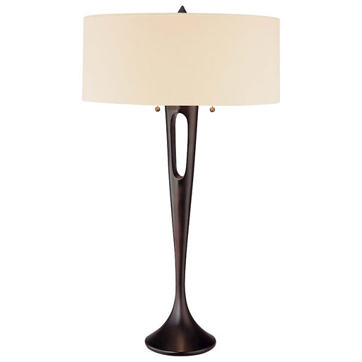 George Kovacs Needle 18in 2-Light Table Lamp | Contemporary Antique Dorian Bronze | Living Room & Bedroom Accent | 18 x 32 in | Model P516-1-615