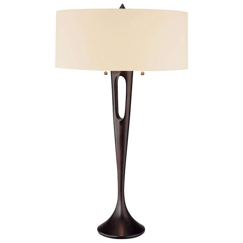 George Kovacs Needle 18in 2-Light Table Lamp | Contemporary Antique Dorian Bronze | Living Room & Bedroom Accent | 18 x 32 in | Model P516-1-615