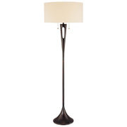 George Kovacs Needle 2-Light Floor Lamp | Contemporary Antique Dorian Bronze | Living Room & Reading Nook | 61 in H | Model P516-3-615