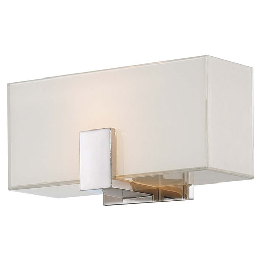 George Kovacs 1-Light Wall Sconce | Contemporary Polished Nickel | Bedroom & Hallway Accent Light | 10 x 4 x 5 in, Damp Rated | Model P5220-613