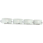 George Kovacs Pillow 42in 4-Light Bathroom Vanity Light | Contemporary Chrome and Clear Glass | Bathroom Vanity & Powder Room | W | Model P5254-077