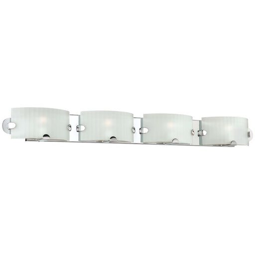 George Kovacs Pillow 42in 4-Light Bathroom Vanity Light | Contemporary Chrome and Clear Glass | Bathroom Vanity & Powder Room | W | Model P5254-077
