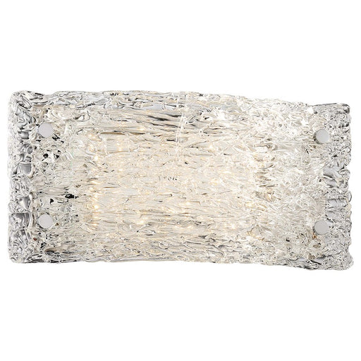 George Kovacs Forest Ice 12in 1-Light LED Bath Vanity Light | Transitional Chrome and Clear Artisan Glass | Bathroom & Powder | Model P5281-077-L