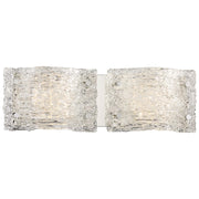George Kovacs Forest Ice 19in 2-Light LED Bath Vanity Light | Chrome Clear Artisan Glass | Bathroom Vanity & Powder Room | Model P5282-077-L