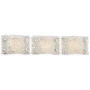 George Kovacs Forest Ice 29in 3-Light LED Bath Vanity Light | Contemporary Chrome and Clear Artisan Glass | Bathroom Vanity | Model P5283-077-L